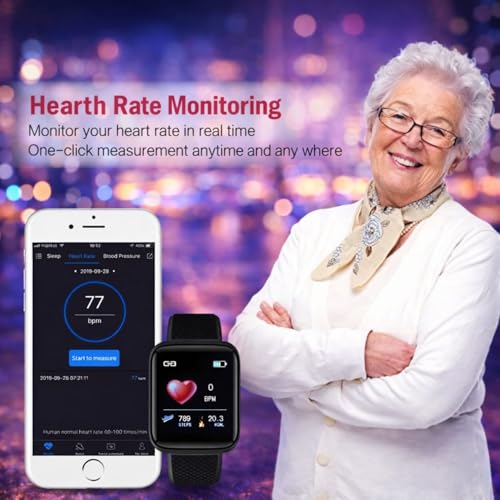 MARVIK M I D116 Fitness Band Smart Watch for Men, Women, Boys, Girls, Kids, Single Touch Interface, IP68 Waterproof with Daily Activity Tracker, Heart Rate Sensor, Watch for Android and iOS Phones - Pink - Image 4