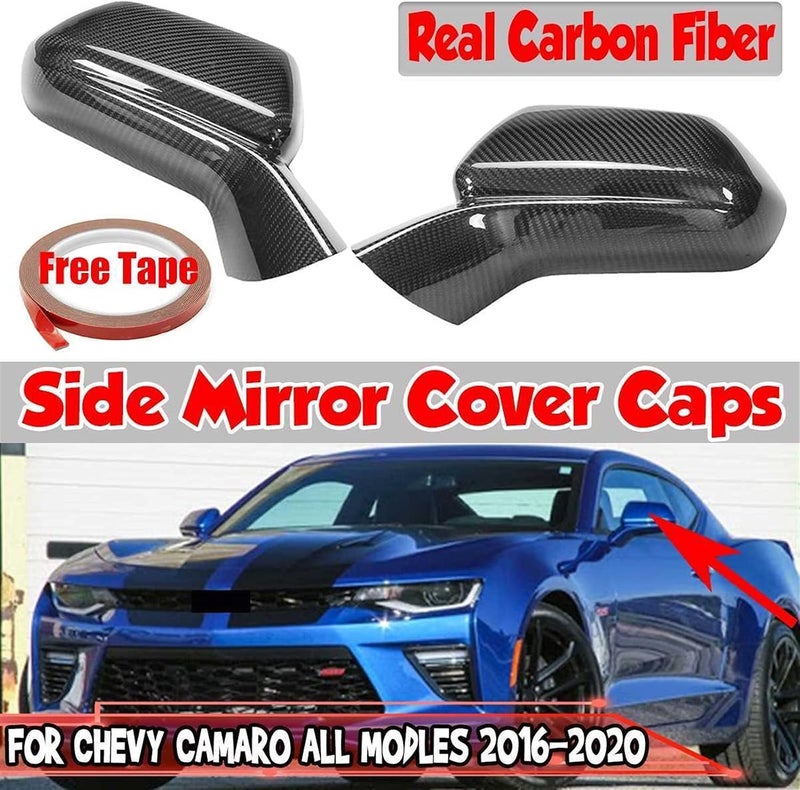 Vuzmode Carbon Fiber Mirror Cover Caps for Chevy Camaro - Image 5