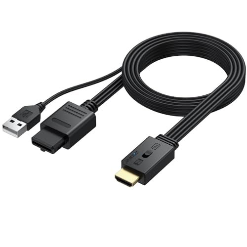 AUTOUTLET N64 to HDMI Adapter, Supports 1080P(60hz) Output, 4:3 & 16:9 Aspect Ratio Switch, Retro Gaming Converter for N64, NGC, SNES on Modern TVs - Image 1
