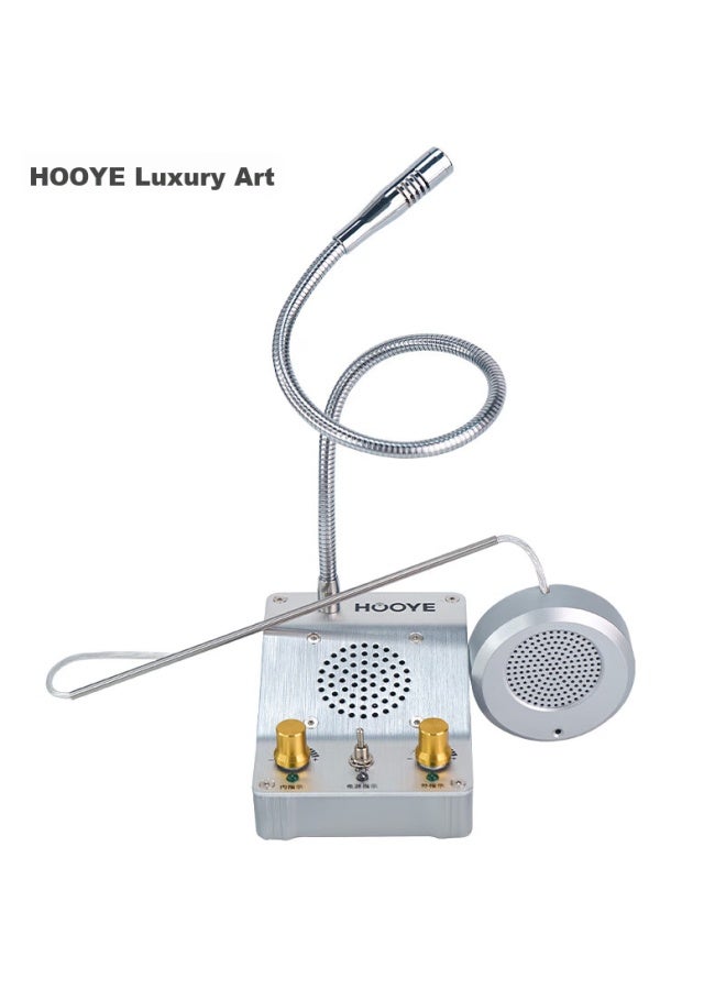 Hooye Window Two-way Intercom, Bank Hoal Station Counter Two-way Intercom Amplifier Hy600 - Image 1