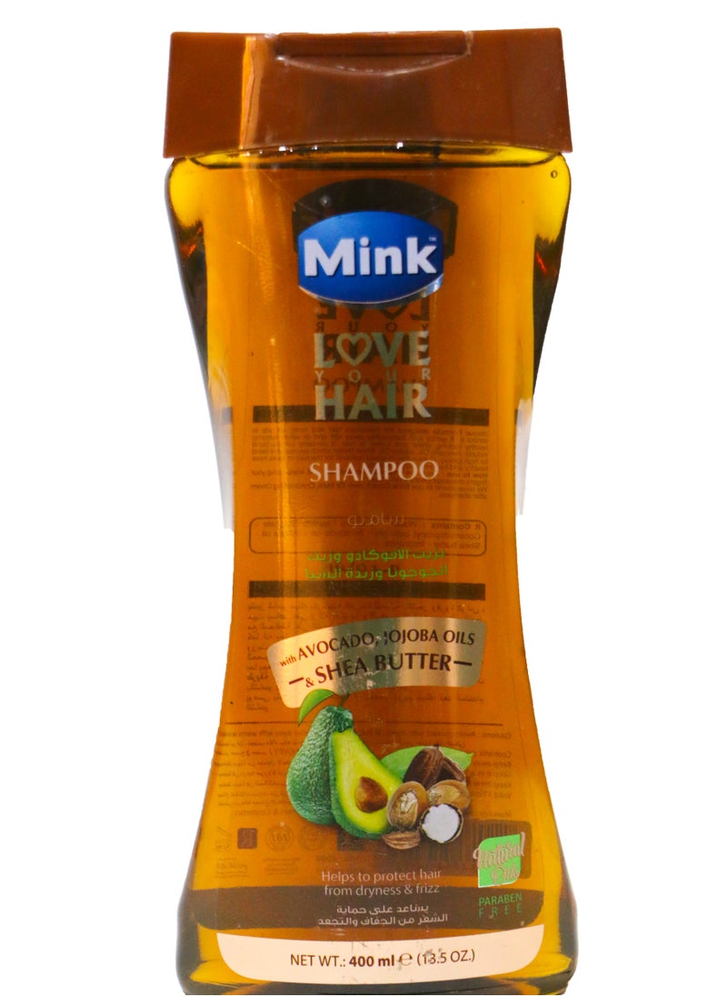 Mink Mink Shampoo Avocado Jojoba & Shea Butter 400 Ml  - Image 1