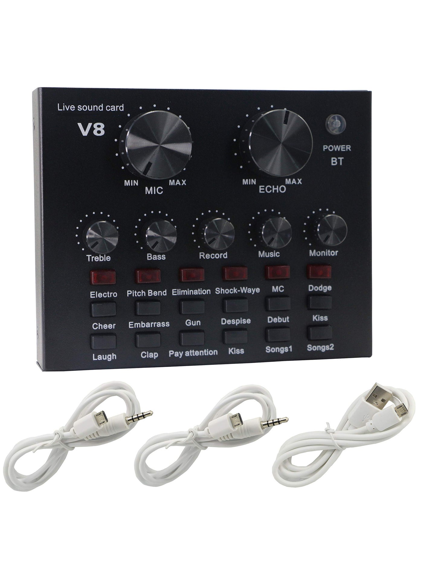 dpofirs Dpofirs V8 Streamer Microphone Live Sound Card ZE2FA280F0E822BC927C6Z