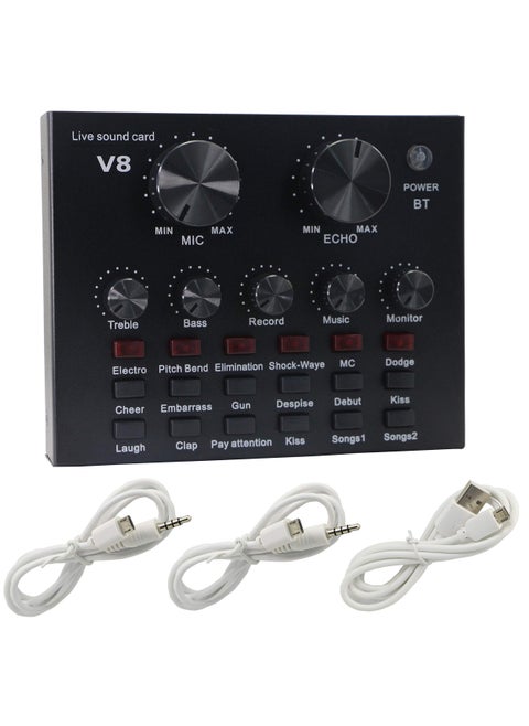 Streamer Microphone Live Sound Card