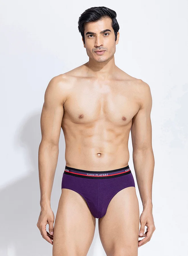 John Players John Player Pack of 2 - Solid Briefs with Elastic Waistband