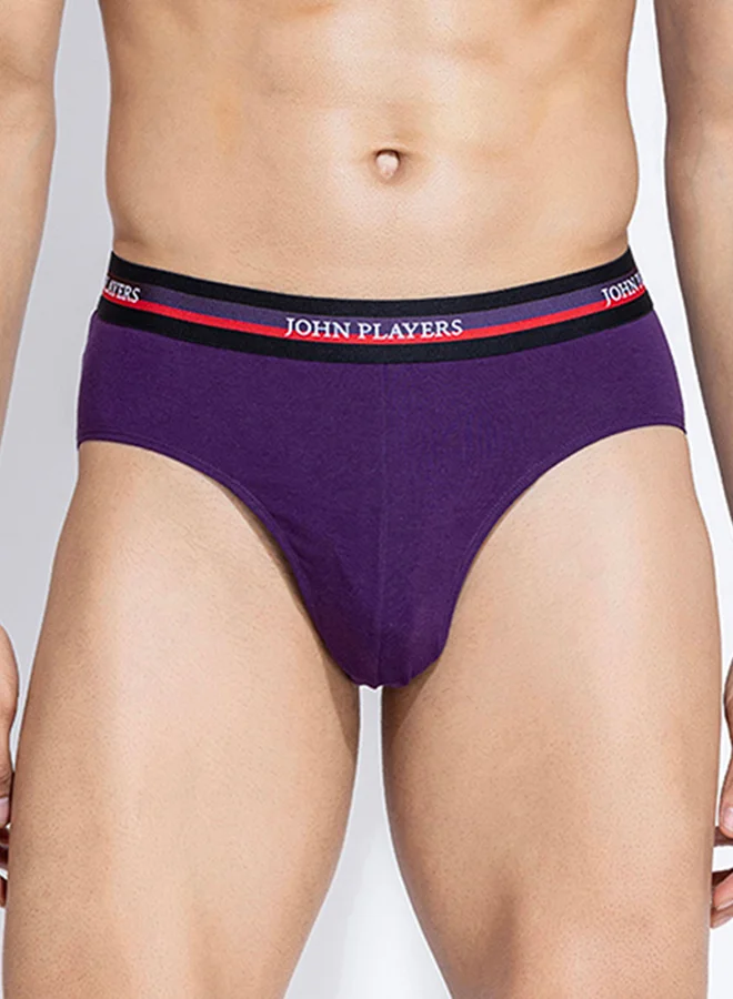 John Players John Player Pack of 2 - Solid Briefs with Elastic Waistband