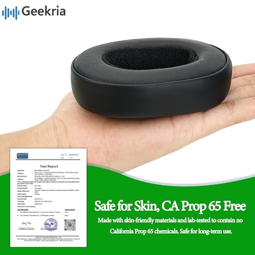 Geekria QuickFit Replacement Ear Pads for Skullcandy Crusher Wireless, Crusher EVO, Crusher ANC, Hesh3, HeshEVO, HeshANC, Venue ANC Headphones, Ear Cushions with Video Guide (Black) - Image 2
