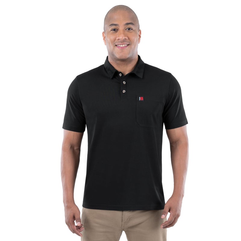 Wrangler Riggs Workwear Men's Short Sleeve Performance Pocket Polo, Black - Image 1