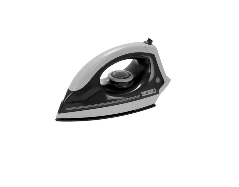 USHA EI 3302 1100 W Dry Iron with Black American Heritage Soleplate (Grey-Black) - Image 1