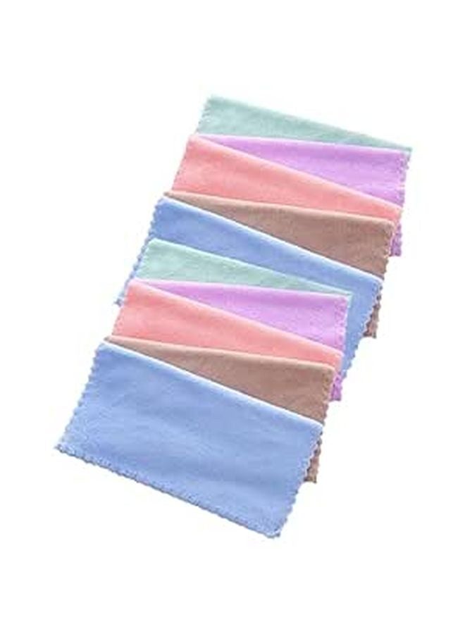 Soft Coral Fleece Makeup Remover Cloths Facial Towels 10 Pack Gentle Skin Care Random Colors - Image 1