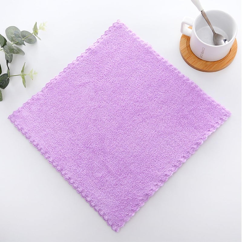 Soft Coral Fleece Makeup Remover Cloths Facial Towels 10 Pack Gentle Skin Care Random Colors - Image 5
