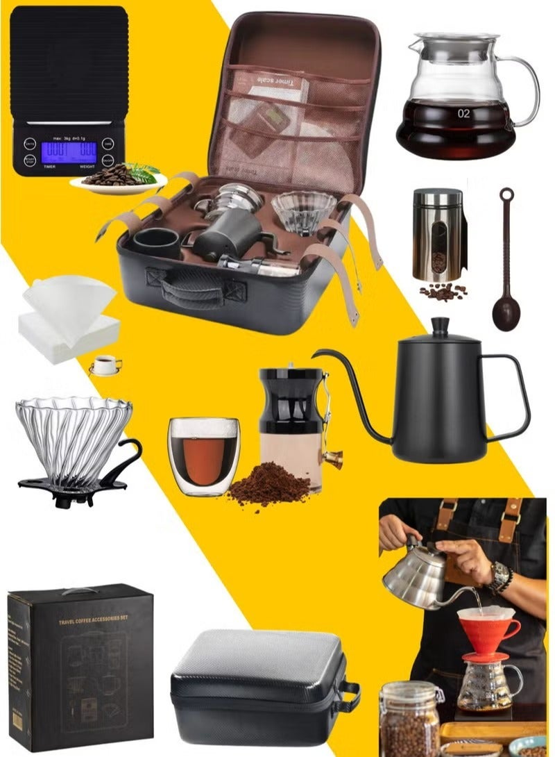 Captaintech Coffee Set V60 Arabic Barista Coffee Bag set of 9 pcs V60 set - Image 1