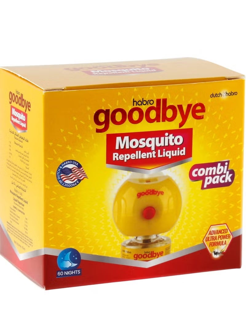 Habro Goodbye Mosquito Repellent Liquid Combi Pack (Plugin Machine + Liquid Refill) Long-Lasting Powerful Anti-Mosquito Insect Vaporizer For Home & Bedroom 1-Pack - Image 2
