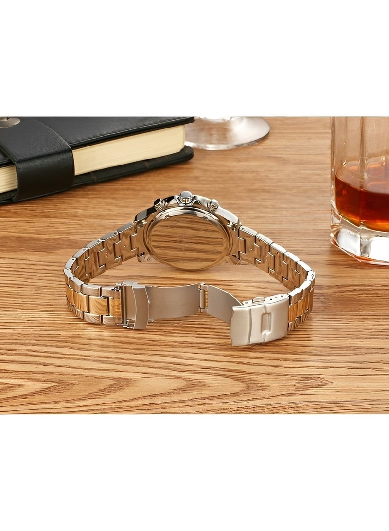 REOCLE Unisex Diamond Watches Quartz Watch with Diamond-set Round Dial & Stainless Steel Watch Strap Luxury Business Dress Wrist Watch - Image 4