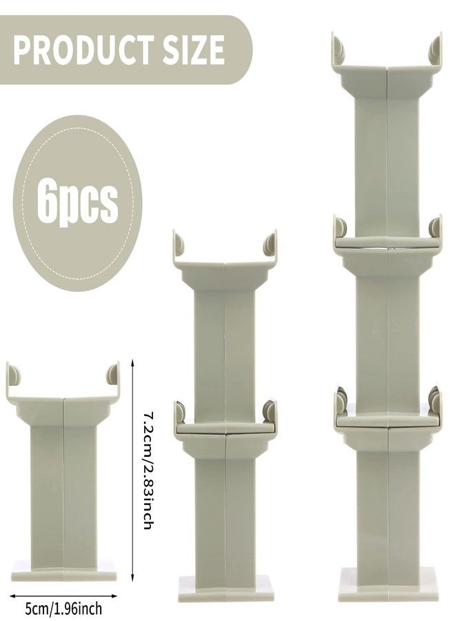 Ioffersuper 6 Pcs Train Bridge Pier Track Railway Accessories Multi Level Support Risers High Level Blocks Compatible All Major Brands, Grey Upgraded Version - Image 2