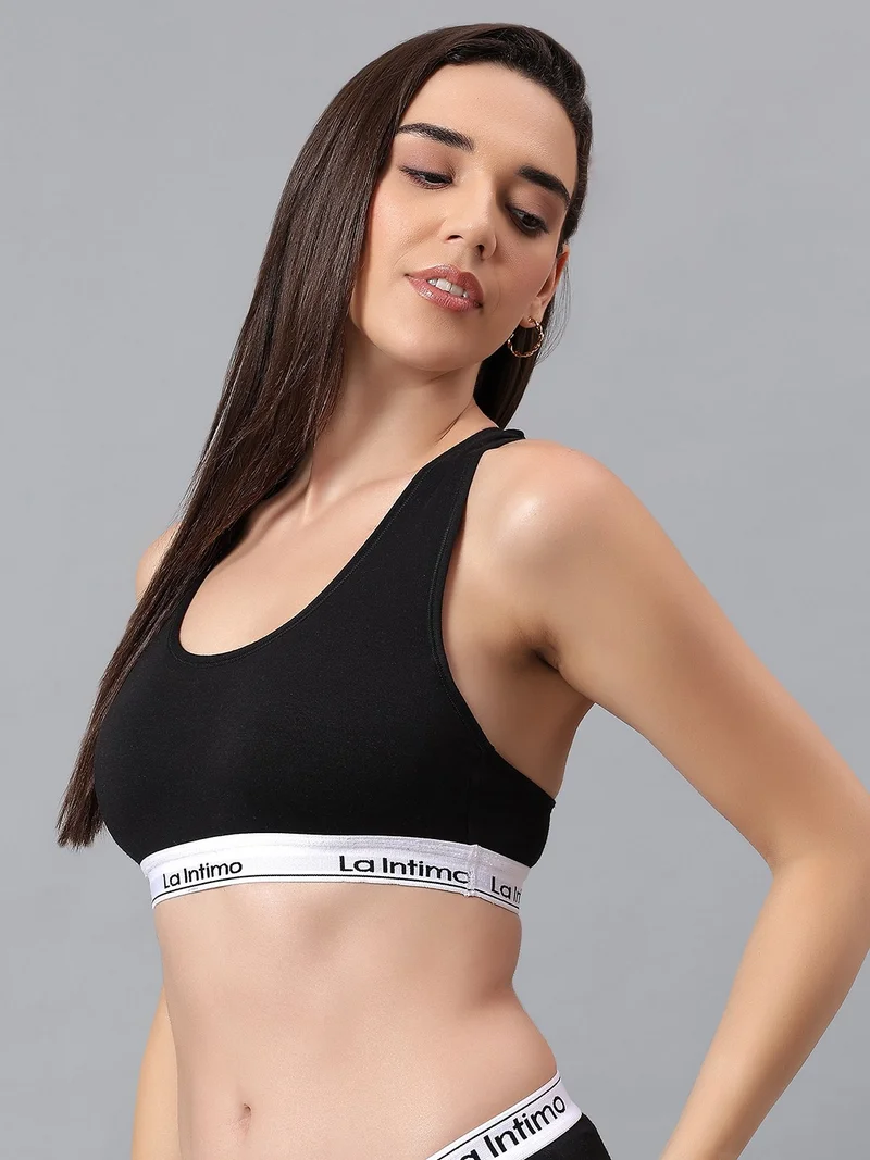 La Intimo Padded Slip On Racerback Bra