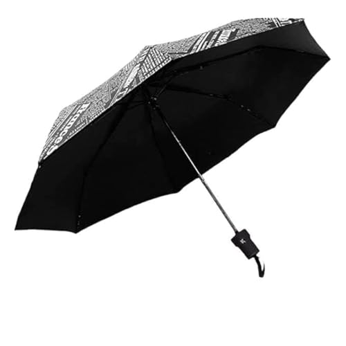 Kraptick News-Paper Printed Umbrella, Umbrella for Rain, Wind Proof Umbrella, Water-Proof Umbrella for Men/Women/Boys/Girls/Kids, Travel Umbrella with Manual Mechanisms for Open and Close (Black) - Image 1