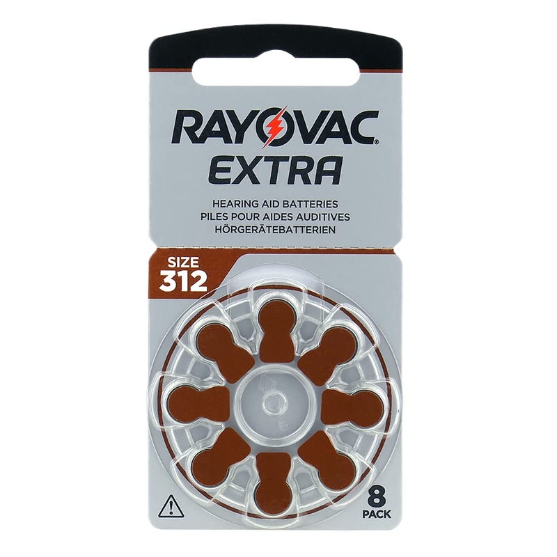Rayovac Size 312 Extra Advanced Hearing Aid Batteries (80 Batteries - 10 Packs of 8 Batteries) - Image 2