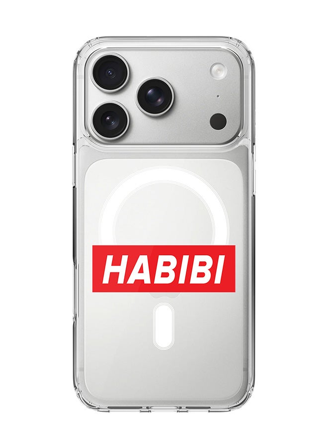 Stylizedd Classic Clear MagSafe Case for iPhone 17 Pro , Hybrid Soft Case Flexible Edges Anti Drop TPU PC Gel Thin Transparent Cover [ Designed for iPhone 17 Pro ] - Habibi