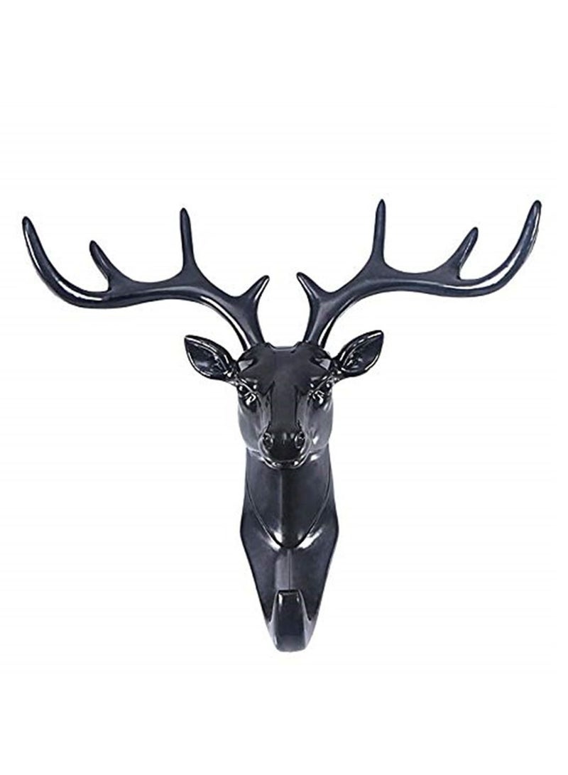3pcs Creative Wall and Door Hooks Self Adhesive Hanger Animal Head Modeling Style Overcoat Hooks Deer Horse Bag Hanger  - Image 1