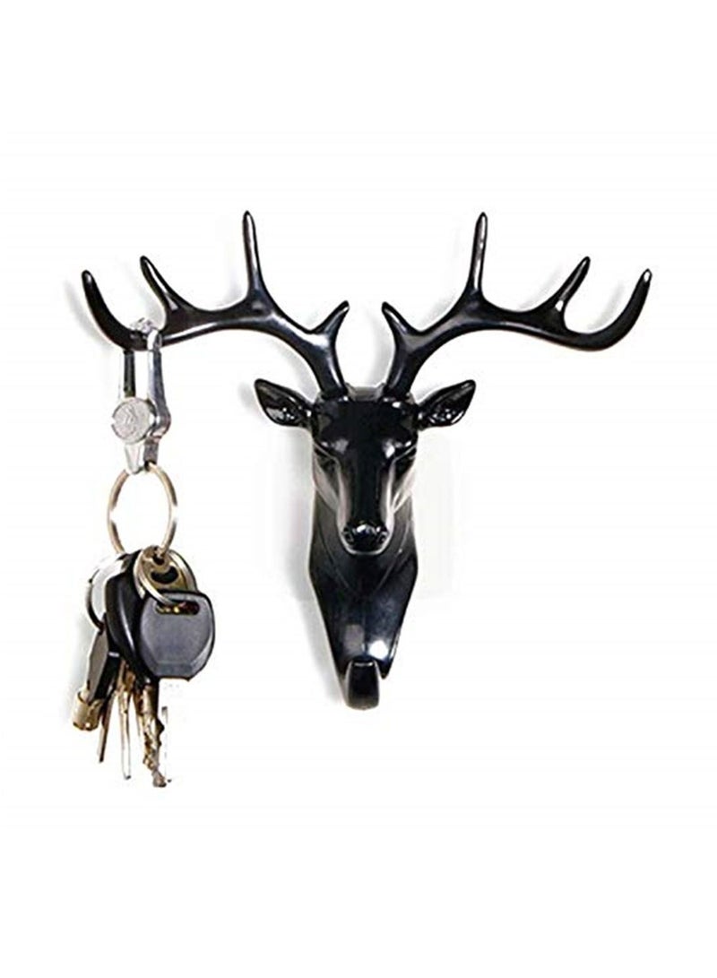 3pcs Creative Wall and Door Hooks Self Adhesive Hanger Animal Head Modeling Style Overcoat Hooks Deer Horse Bag Hanger  - Image 4