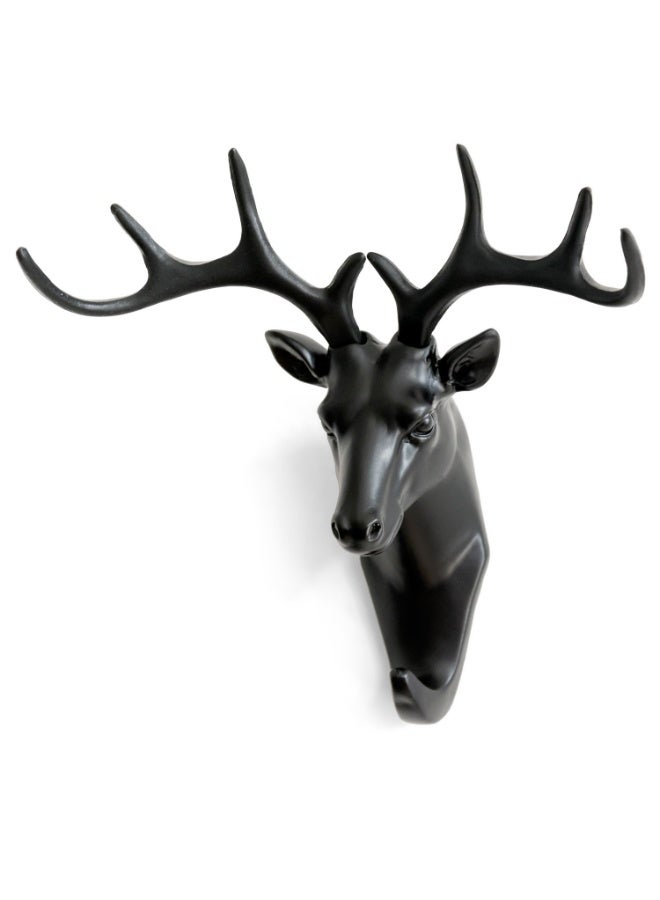 3Pcs Deer Head Wall Hook, Heavy Duty Adhesive Mount Animal Head Hanger for Coats, Hats, Keys Towels, Rustic Home Decor for Entryway, Bathroom, Bedroom, and Hallway Organization - Image 5