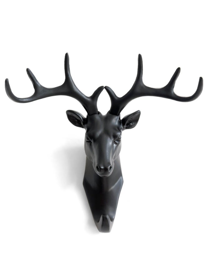 3Pcs Deer Head Wall Hook, Heavy Duty Adhesive Mount Animal Head Hanger for Coats, Hats, Keys Towels, Rustic Home Decor for Entryway, Bathroom, Bedroom, and Hallway Organization - Image 3