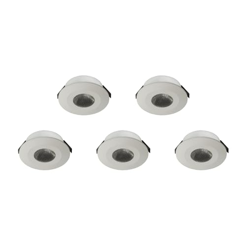 Panasonic 2 Watt LED Spotlight | 2W LED Spotlight for Cabinets & Wardrobes | Cutout - 35mm (Warm white - Pack of-5) - Image 1