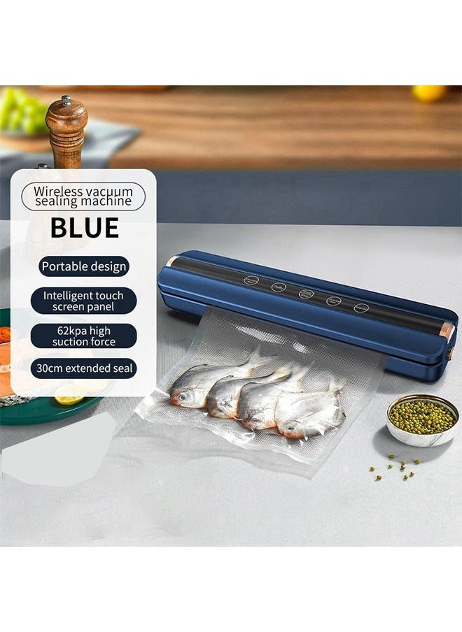 Joshberg Cordless Food Vacuum Sealing Machine,62 Kpa USB vacuum Sealer,Automatic Automatic Bag Detection, Dry & Moist Food Modes,30cm extended sealing strip(Royal Blue)  - Image 3