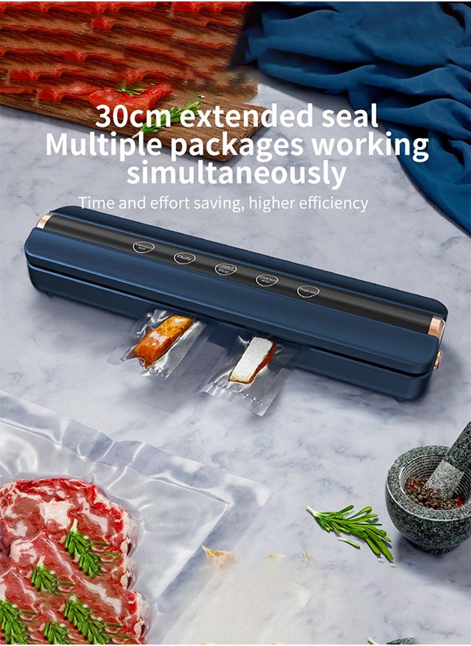 Joshberg Cordless Food Vacuum Sealing Machine,62 Kpa USB vacuum Sealer,Automatic Automatic Bag Detection, Dry & Moist Food Modes,30cm extended sealing strip(Royal Blue)  - Image 4