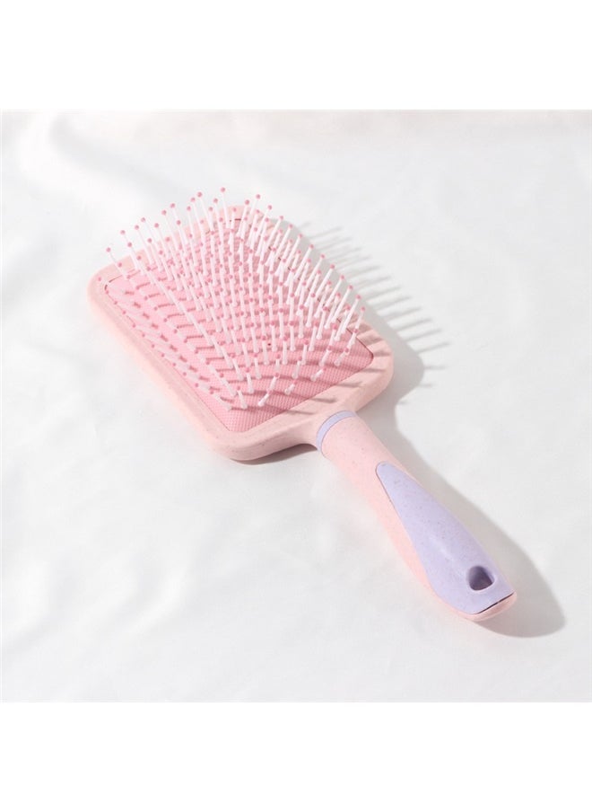yongsheng Plastic Hair Massage Comb Pink 25x8cm, Curl Hair Brush, Curly Defining Brush, Vented Hair Brush for Shaping, Detanging and Defining Curls For Women and Men Less Pulling  - Image 3