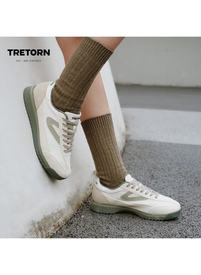 Tretorn أحذية تريترن الرجالية والنسائية رولينز ريترو الرياضية المتعددة الاستخدامات فورست غامب، بيج/أخضر رمادي، مقاس 37.5 - Image 1