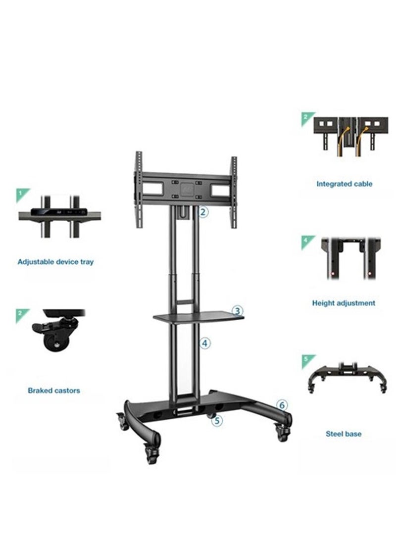NB North Bayou AVA1500 60 1P Height Adjustable TV Cart for 32 75 Inch Screens - Image 4