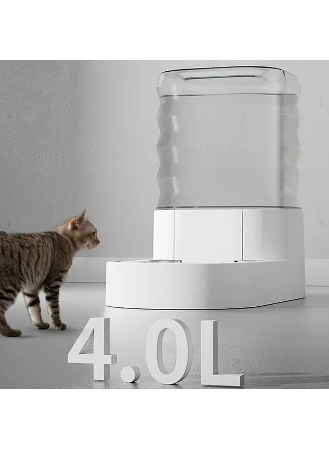 White Plastic Pet Water Dispenser Large Capacity Automatic Drinking Bowl Filter - Image 4