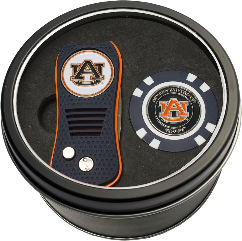 NCAA Adult-Unisex Tin Gift Set With Switchfix Divot Tool and Golf Chip
