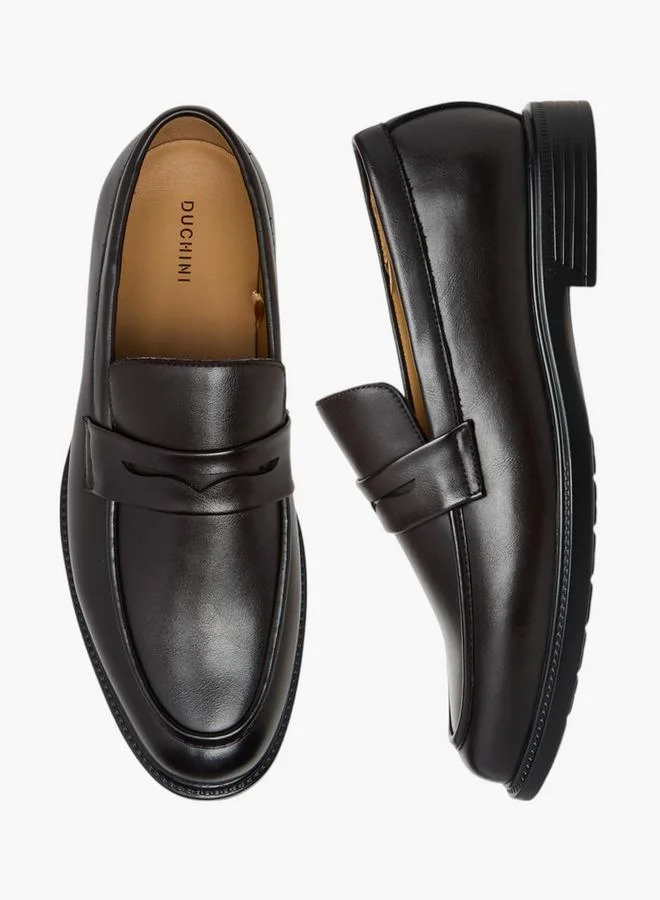 DUCHINI Men'S Cutout Detail Slip-On Loafers