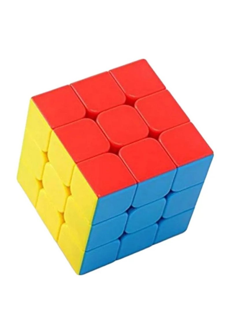 مكعب 3x3 مع سلسلة مفاتيح صغيرة - لعبة ألغاز تعليمية للأطفال والكبار | مكعب دوران سلس وسريع - Image 1
