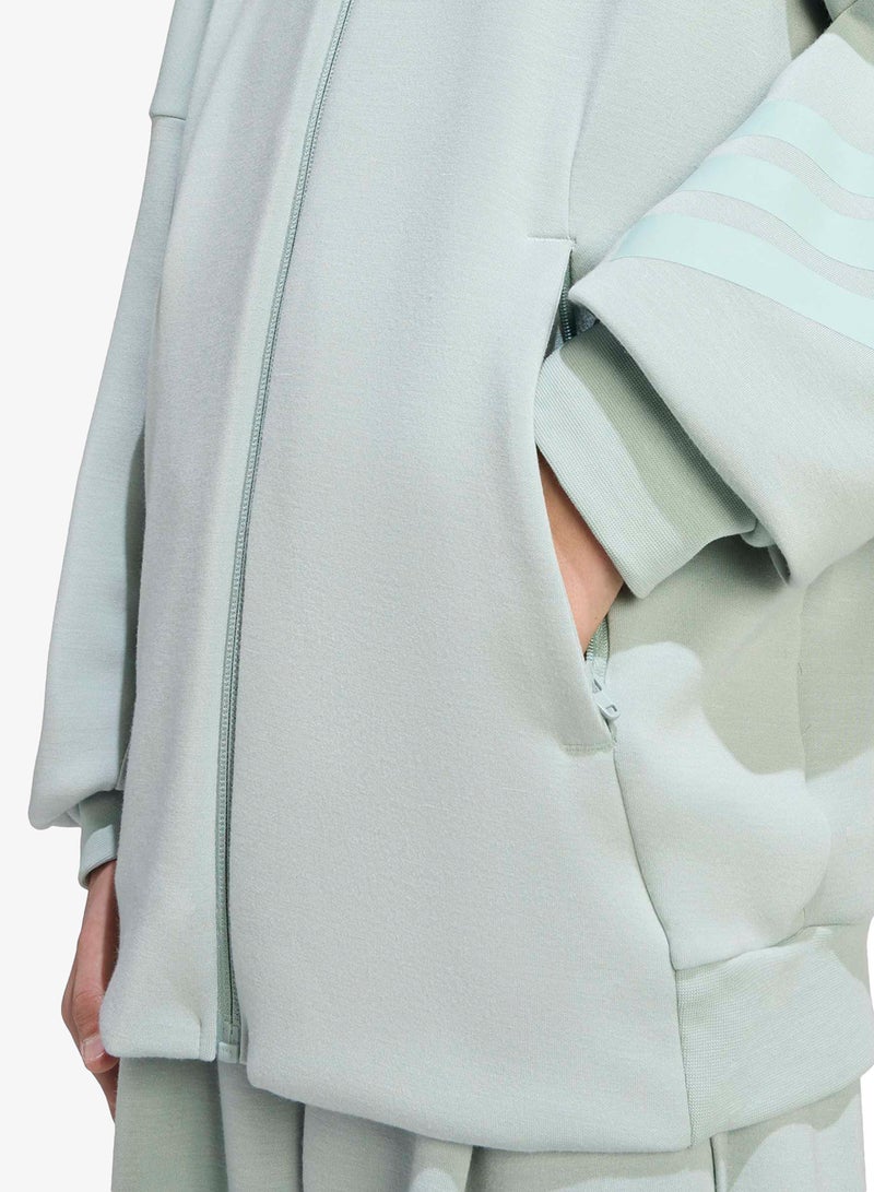 Adidas Youth 3 Stripe Ribbed Cuff Hoodie - Image 4