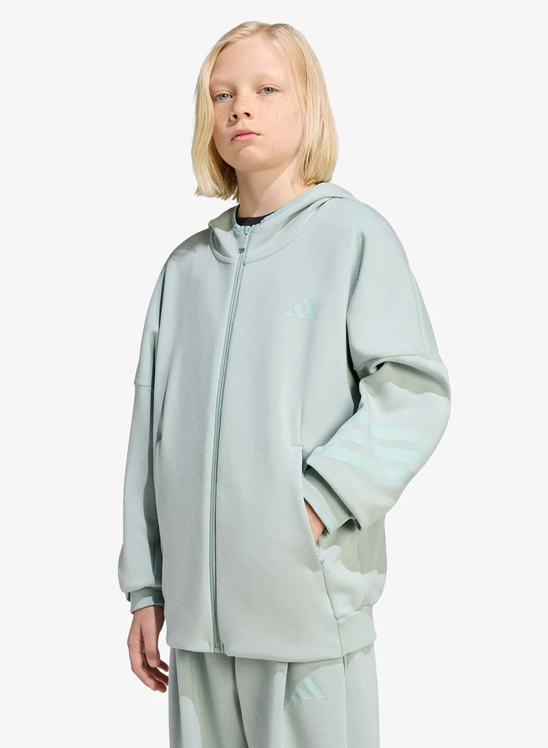 اديداس هودي شبابي بأساور مضلعة بثلاث خطوط