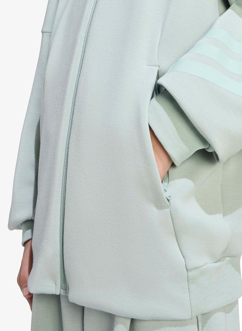Adidas Youth 3 Stripe Ribbed Cuff Hoodie - Image 4