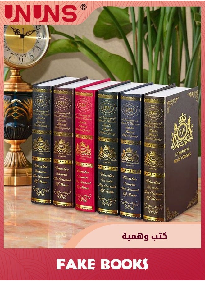 UNUNS 12 Pcs Fake Book,Vintage Storage Book Packaging Study Book Ornaments For Home decor,Antique Classic Decorative False Book  - Image 2