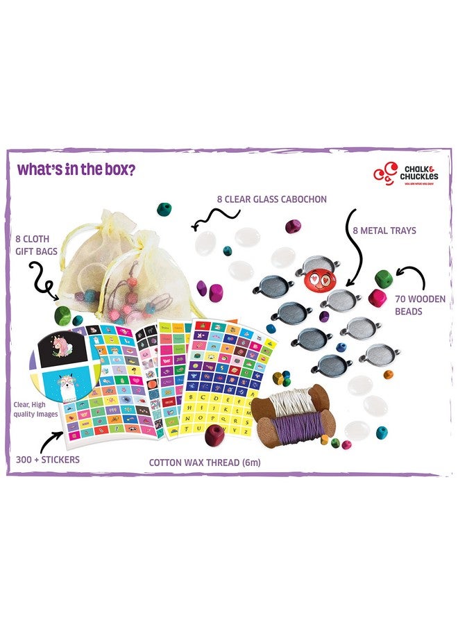 Chalk and Chuckles Art and Craft Kit, Bracelet Making Kit for Kids, Gift for Girls, Boys 8, 9, 10, 11, 12 Years Old, DIY Jewellery Making Toy for Kids (Metal, Multicolor) - Image 3