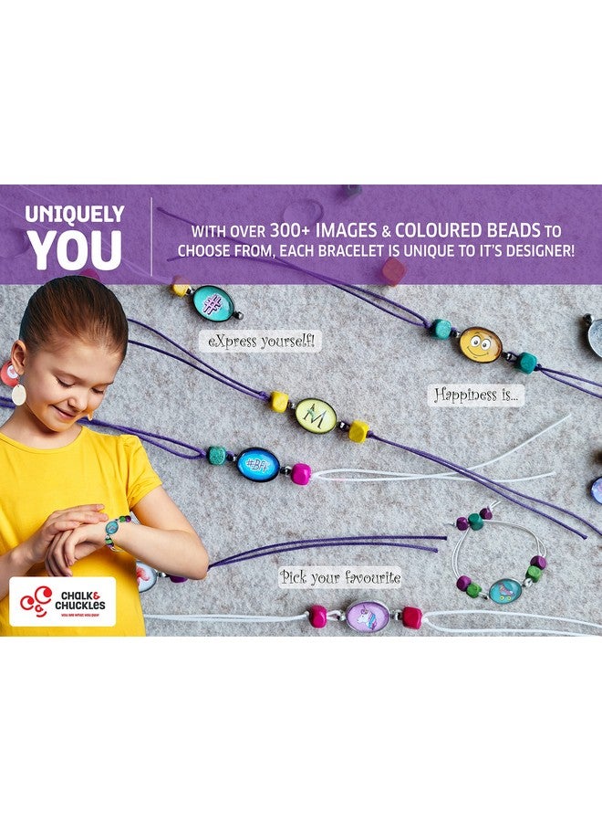 Chalk and Chuckles Art and Craft Kit, Bracelet Making Kit for Kids, Gift for Girls, Boys 8, 9, 10, 11, 12 Years Old, DIY Jewellery Making Toy for Kids (Metal, Multicolor) - Image 2