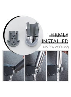 Generic 2pcs Fixed Seat Handheld Shower Head, Adjustable Shower Holder, Wall Mounted Bracket, Wall Mounted Shower Bracket for Adjustable Handheld Shower Head Holder  - Image 5