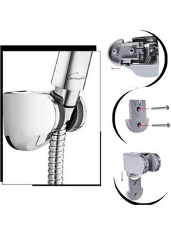 Generic 2pcs Fixed Seat Handheld Shower Head, Adjustable Shower Holder, Wall Mounted Bracket, Wall Mounted Shower Bracket for Adjustable Handheld Shower Head Holder  - Image 3