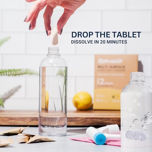 flowcheer Multi Surface Cleaner Refills -All Purpose Cleaning Tablets-Makes 192 fl oz(12 x 16 Fl oz) Bottles of Spray Cleaner for Household&Kitchen Cleaning-Lavender Scent(Not Included Bottles) - Image 4