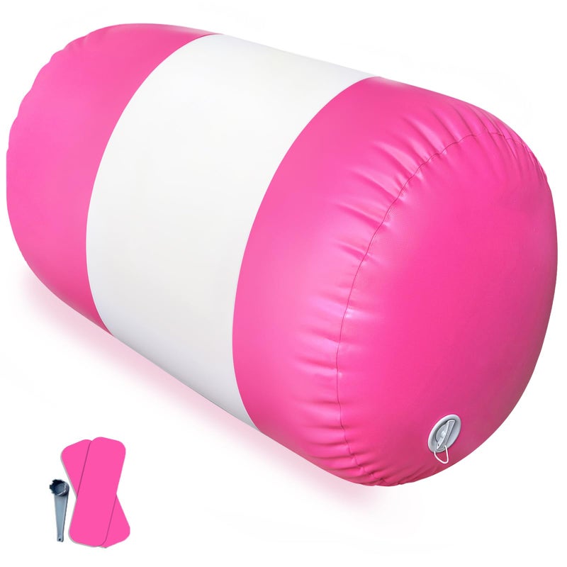 AWSUM Gymnastics Tumbling Equipment Barrel Inflatable Air Roller Thicken Octagon Mat back Handspring Trainer for Cheerleading Training Home Use, Without pump - Image 1