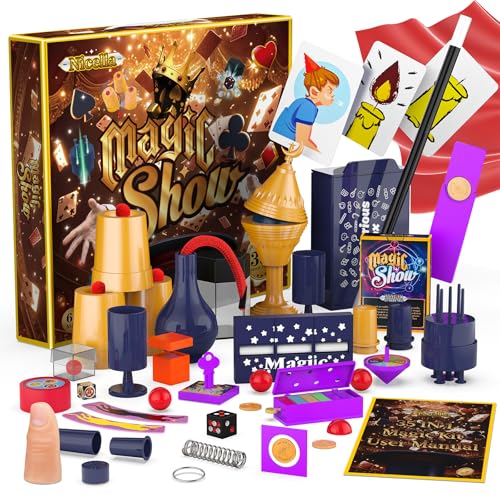 Nicella Magic Kit 300 Magic Tricks for Kids Age 68 810 1012 Magic Set Magician Toy with Video Instructions for Kid Beginners Christmas Halloween Birthday Gifts Toys for Boys Girls Kids - Image 1