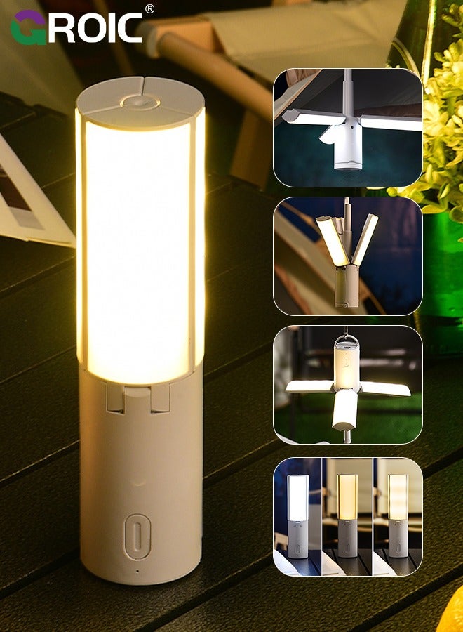 GROIC Camping Lantern Rechargeable, LED Lanterns for Power Outages with 2400mAh Power Bank, 720LM Hanging Camping Light for Tent, Camping Essentials, Flashlight Lanterns for Hurricane, Emergency - Image 1