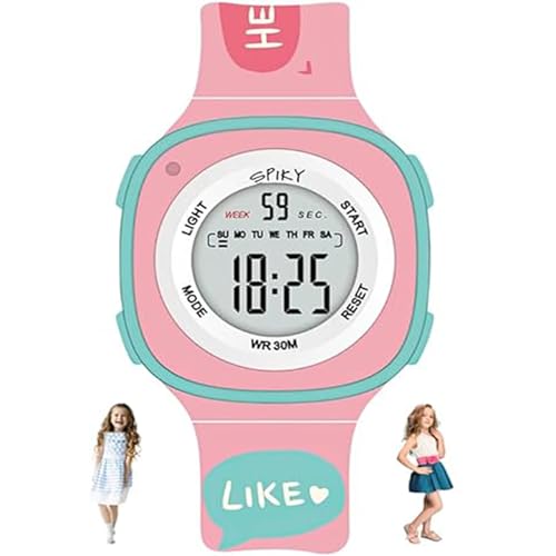 SPIKY Digital Sports Watch for Kids (Purple) | Multifunctional, Luminous Display & Alarm | Water Resistant & Printed Silicone Strap | Best Birthday Gift Wrist Watches for Girls & Boys | Age 2-14 Yrs - Image 1