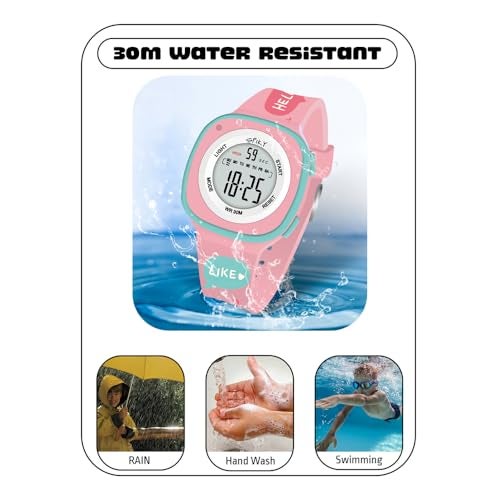SPIKY Digital Sports Watch for Kids (Purple) | Multifunctional, Luminous Display & Alarm | Water Resistant & Printed Silicone Strap | Best Birthday Gift Wrist Watches for Girls & Boys | Age 2-14 Yrs - Image 5